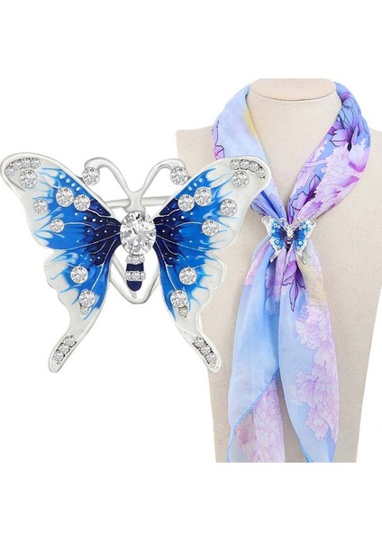 Açık Mor Tarzı Moda Klasik Üç Halkalı Kelebek Şekilli El Yapımı Inci Detaylı Şal Tokası Eşarp Tutucu Klips Broş Mücevherler (Yurt Dışından) fiyatları