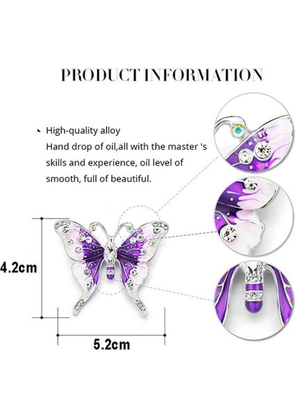 Açık Mor Tarzı Moda Klasik Üç Halkalı Kelebek Şekilli El Yapımı Inci Detaylı Şal Tokası Eşarp Tutucu Klips Broş Mücevherler (Yurt Dışından) modelleri