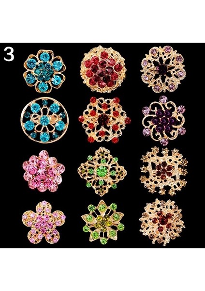 Gümüş Tarzı Çiçekli Hollow Parlak Taşlı Düğün Gelin Şal Broşu Xmas Hediyesi (Yurt Dışından) fiyatları