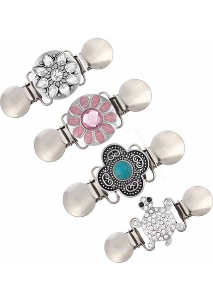 C2 2020 Yeni Tasarım Vintage Kazak Şal Klips Elbise Hırka Yaka Klips Çiçek Desen Klips Kadın Kızlar (Yurt Dışından)