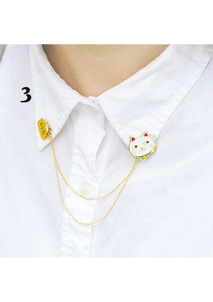 No.3 Boyutu Kişilikli Komik Kadın Erkek Yaka Broşu Püskül Zincirli Broş Bijoux (Yurt Dışından)