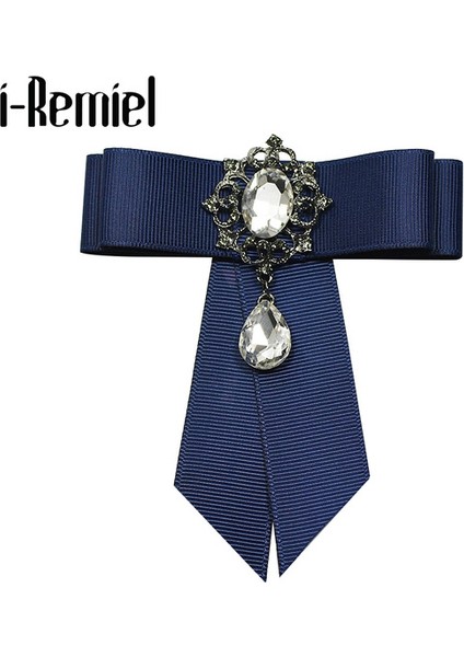 Beyaz Stil No.1 Boyutu Kadın Erkek Için Kurdele Bağcık Yaka Broş Kumaş Kristal Çiçekli Broş Aksesuarları Bowtie Rozeti (Yurt Dışından)