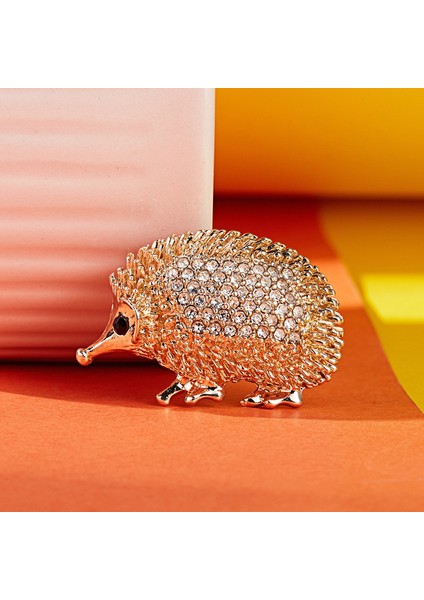 Kadın Giyim Aksesuarları Için Altın Taşlı Kirpi Broş Takı Hediyelik Broşlar (Yurt Dışından) fiyatları