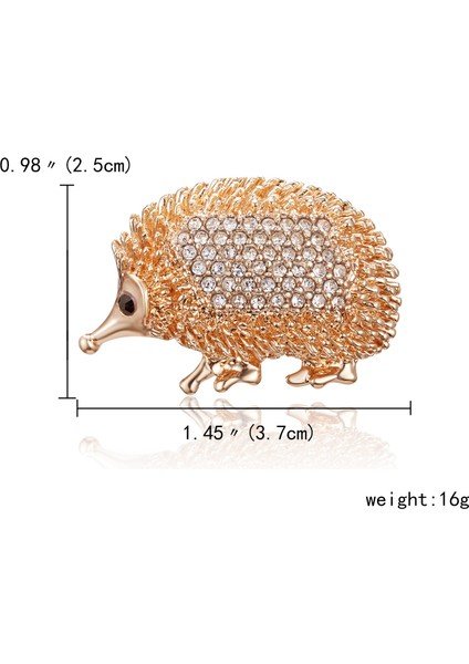 Kadın Giyim Aksesuarları Için Altın Taşlı Kirpi Broş Takı Hediyelik Broşlar (Yurt Dışından) modelleri