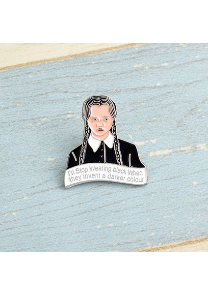 Addams Ailesi Punk Stilinde Çarşamba Addams Rozeti Broş Takı Attitude Giyim Hediye Için (Yurt Dışından)