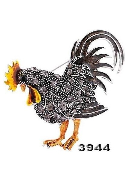 Siyah Stil 2016 Yeni Trend Büyük Horoz Broş Renkli Kristal Taşlı Broş Hayvan Broş Kadınlar Için Moda Broş Takı (Yurt Dışından)