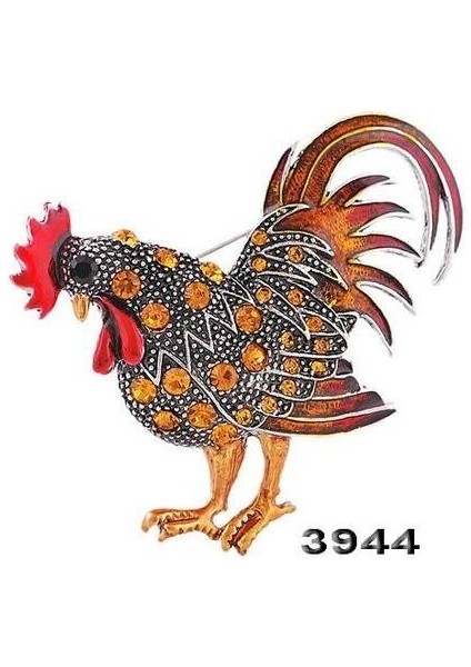 Siyah Stil 2016 Yeni Trend Büyük Horoz Broş Renkli Kristal Taşlı Broş Hayvan Broş Kadınlar Için Moda Broş Takı (Yurt Dışından)