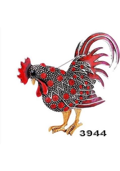 Siyah Stil 2016 Yeni Trend Büyük Horoz Broş Renkli Kristal Taşlı Broş Hayvan Broş Kadınlar Için Moda Broş Takı (Yurt Dışından)