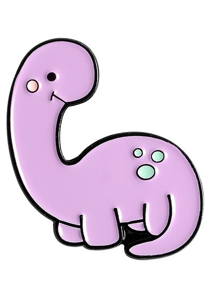Mor Sevimli Pembe Stegosaurus Diplodocus Jurassic Hayvan Broş Dinozor Emaye Rozeti Çocuk Arkadaş Için (Yurt Dışından)