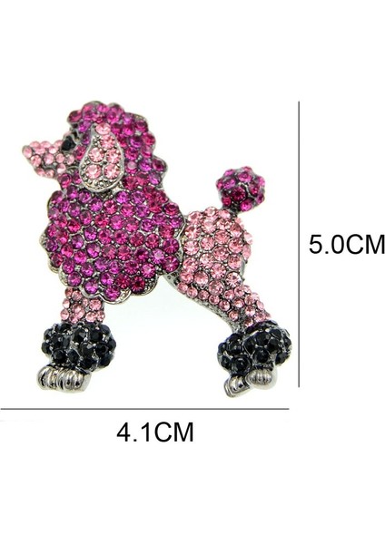 Mor Tarzı Mor Kadınlar Için Taşlı Kaniş Broş Köpek Broşları Sevimli Canlı Hayvan Renkleri Mevcut Moda Takı (Yurt Dışından)
