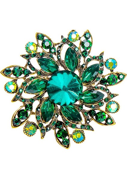 Kırmızı Stil Kadın Moda Çiçek Broş Zarif Kristal Buket Broşlar Parti Düğün Korsaj Aksesuarları (Yurt Dışından) fiyatları