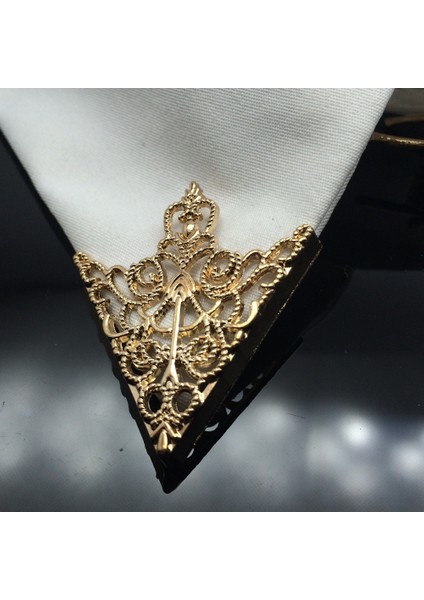 Altın Tarzı Erkek ve Kadınlar Için Vintage Moda Üçgen Gömlek Yaka Kolye cl Hollowed Out Köşe Amblem Takı Aksesuarları (Yurt Dışından)