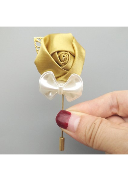 Damatlar Düğün Için El Yapımı Kamelya Çiçeği Butoniyer Takma Çiçek Çubuğu Başlık Suit Takım Elbise Korsaj Şerit (Yurt Dışından) indirimleri