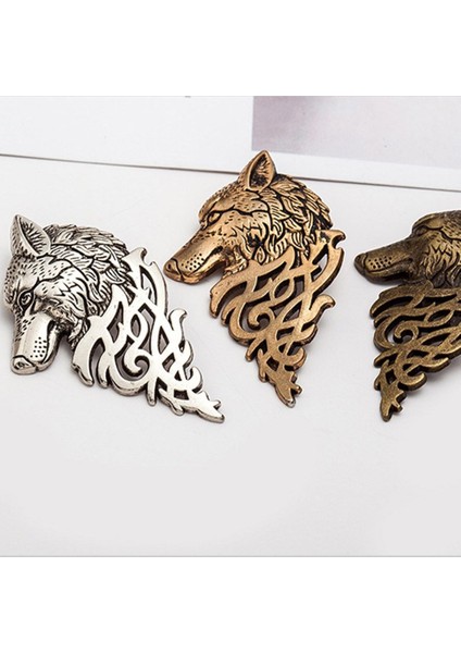 Gümüş Tarzı Goth Güzel Kadınlar Yapış Gömlek Aksesuarı Takı Aksesuarı Viking Bronz Kurt Kafa Rozeti Broş Pin (Yurt Dışından) fiyatları