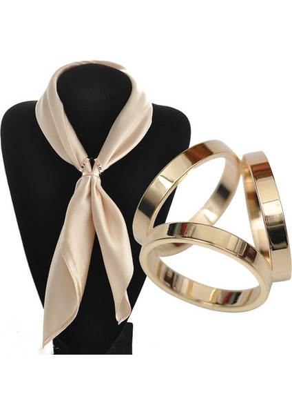 Gümüş Yüzük Stili Ipek Eşarp Takı Aksesuar Toka Şal Halka Klips Üçgen Eşarp Toka Lüks Basit Kadın Kız Parti (Yurt Dışından) fiyatları