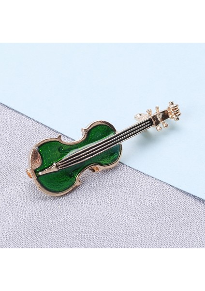Kırmızı Stil Kadın Kız Sevimli Müzik Aleti Parti Broş Hediye Aksesuar Moda Keman Broş (Yurt Dışından)