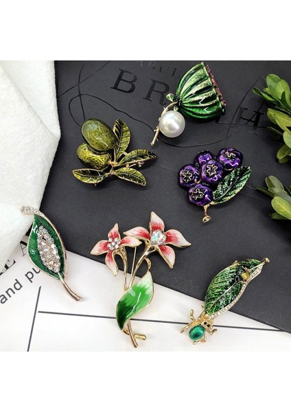B13 Moda Retro Bitki Çiçek Balık Kuş Broş Yaka Veya Korsaj Hayvan Rozet Takı Kadın Çocuk Broşlar (Yurt Dışından)
