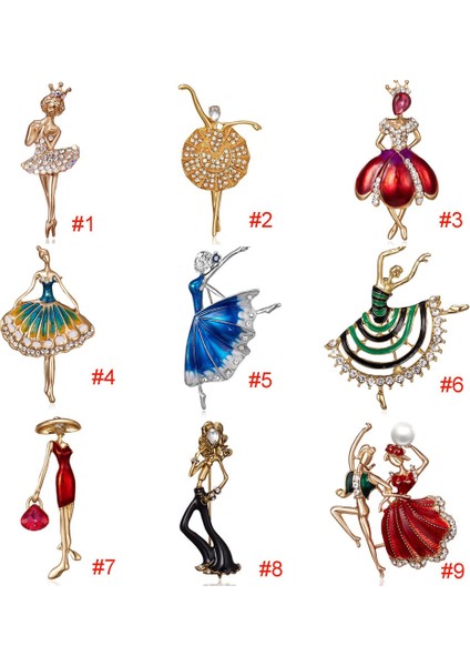 No.4 Boyutu Kadın Emaye Melek Elbise Aksesuarları Dans Eden Çocuk ve Kız Jimnastik Rozeti Figür Broş Takı Moda Aksesuarları (Yurt Dışından)
