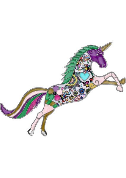 Pembe Tarzı Kadınlar Için Farklı Hayvan Tek Boynuzlu Unicorn Broş Takıları Eşarp Yenilik Moda Takıları Pin Hediyeler Aksesuarlar Şık (Yurt Dışından) fırsatları