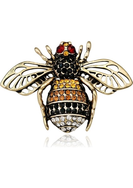 T Kadınlar Için Kristal Broş Kelebek Arı Takı Moda Düğün Parti Bijuteri En Iyi Hediye (Yurt Dışından)