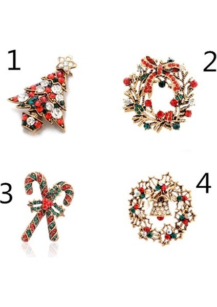 No.1 Boyutu Yılbaşı Vintage Zarif Hediye Yılbaşı Süsü Takılı Drristmas Broş Korsaj Aksesuarları (Yurt Dışından) fiyatları
