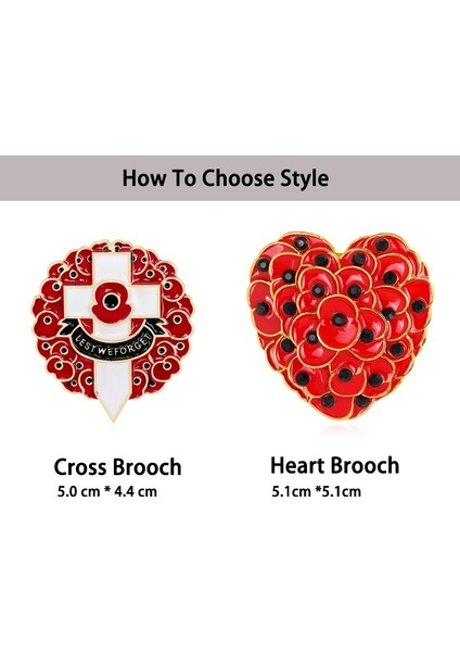 Çapraz Broş Kadınlar Için Kırmızı Yuvarlak Emaye Gelincik Çiçeği Buketi Vintage Broş Düğün Parti Pins (Yurt Dışından) fırsatları