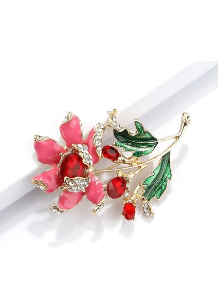 Sarı Stil Kadınlar Için Sarı Emaye Çiçek Broşlar Moda Güzel Büyük Kristal Taşlı Bitki Broş Bayan Takı Hediye (Yurt Dışından) modelleri