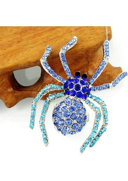 Yeni Kadın Örümcek Broş Emaye Elbise Aksesuarları Diamante Spilla Clear Crystal Özel Broş Zarif Korsaj (Yurt Dışından)
