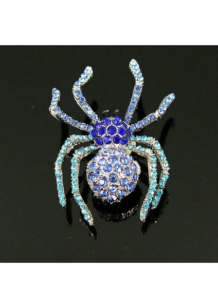 Yeni Kadın Örümcek Broş Emaye Elbise Aksesuarları Diamante Spilla Clear Crystal Özel Broş Zarif Korsaj (Yurt Dışından)