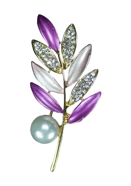 Yeşil Stil Inci Yaprak Metal Alaşım Broş Moda Kadın Aksesuarları Takım Papyon Pin Takı Broş Yeni Stil (Yurt Dışından) fırsatları