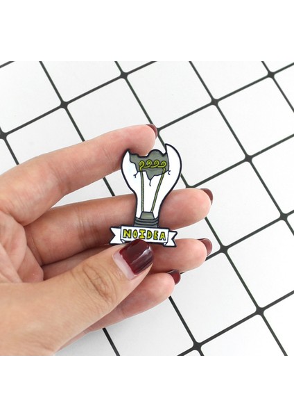 Ampul Kurdele Broş Yaratıcı Eksik Ampul Noıdea Banner Emaye Rozeti Deri Ceket Punk Rozeti Elektrikci Arkadaş Hediyesi (Yurt Dışından)