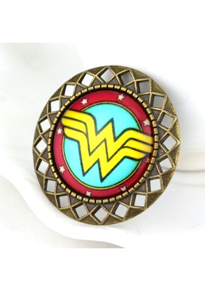 Wonder Woman Vintage Broş Göğüs Iğnesi Takı Wonder Woman Kostüm Aksesuarları En Iyi Hediyeler Boyut: 3.7 cm (Yurt Dışından)