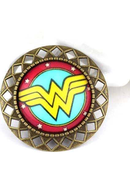 Wonder Woman Vintage Broş Göğüs Iğnesi Takı Wonder Woman Kostüm Aksesuarları En Iyi Hediyeler Boyut: 3.7 cm (Yurt Dışından)