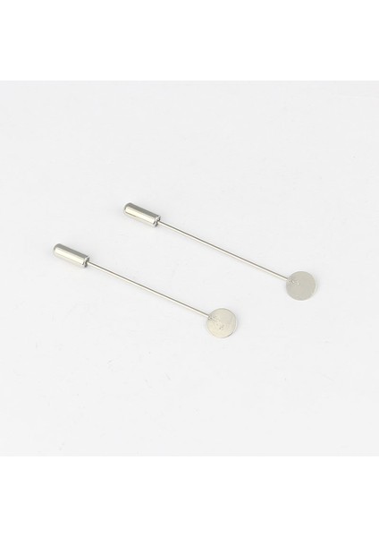 5 Parça Ceket Şapka Yaka Tespih Hicab Broş Boş Platin Broşlar 8mm Ped ile (Yurt Dışından)