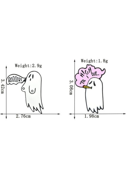 No.3 Boyutu Yeni Sevimli Sigara Içen Boo Hayalet Rozet Broş Çizgi Film Kadın Erkek Kot Ceketler Yaka Sırt Çantası Rozet Çocuklar Moda Takı Hediyeler (Yurt Dışından) fırsatları