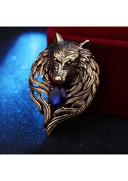 Antik Gümüş Tarzı Yeni Vintage Hayvan Kurt Broşu Taşlı Yaka Rozeti Broşlar Moda Takım Gömlek Giyim Takı Erkek Aksesuarları (Yurt Dışından) modelleri