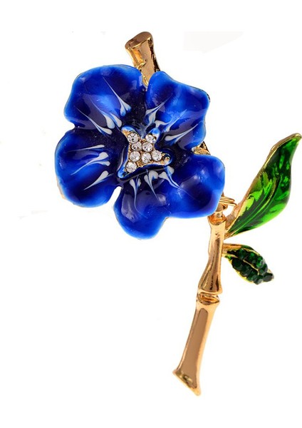 Mavi Stil Kadınlar Için Enamel Çiçek Broşları Düğün Ofis Şık Bitki Taşlı Broş Parti Günlük Takı (Yurt Dışından) fiyatları