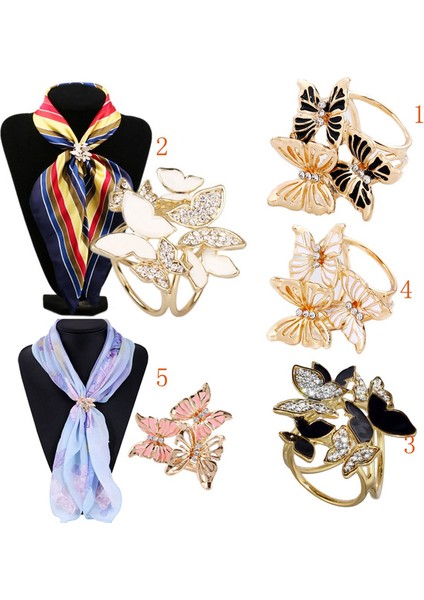 Siyah Stil No.1 Boyutu Eşarp Ipek Klips Kristal Toka Kadın Takı Eşarp Toka Broş (Yurt Dışından) fiyatları