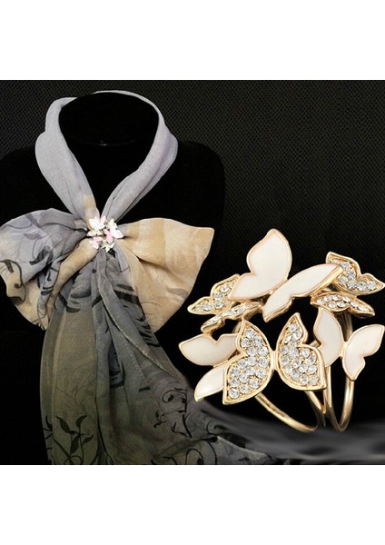 Siyah Stil No.1 Boyutu Eşarp Ipek Klips Kristal Toka Kadın Takı Eşarp Toka Broş (Yurt Dışından) fırsatları