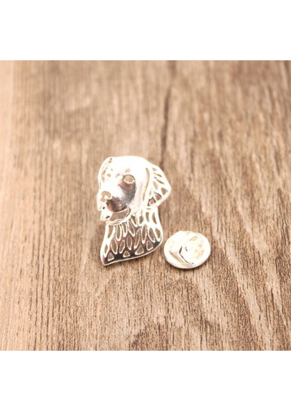 Gümüş Beyaz Tarzı Erkek Sevimli Takım Broo Golden Retriever Köpek Hayvan Severler Komik Hediye (Yurt Dışından)