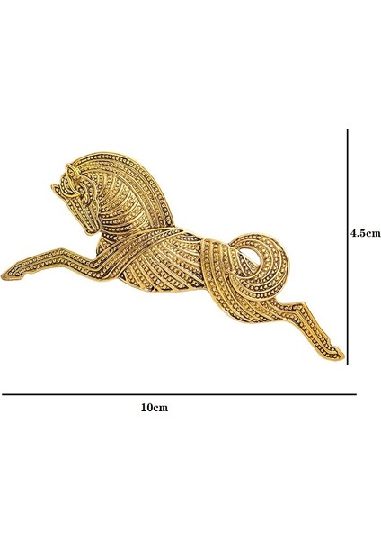 Altın Tarzı Vintage Metal Koşan At Broş Moda Kadın Broşlar Hediye (Yurt Dışından)