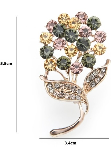 Kadın Alaşım Düğünler Günlük Broş Hediye Dandelion Çiçeği Broşlar Rhinestone (Yurt Dışından) modelleri