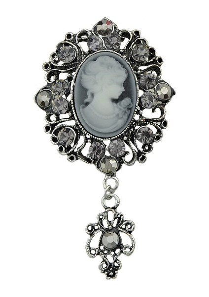 Antik Altın Tarzı Gotik Vintage Taşlı Çiçek Cameo Broş Raptiye (Yurt Dışından) fiyatları