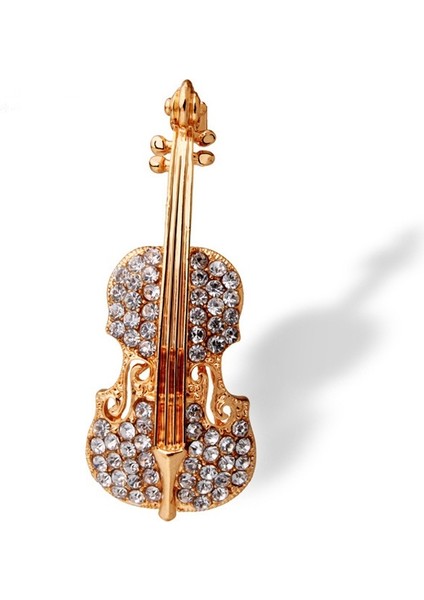 Düğün Misafirleri Için Kişiselleştirilmiş Hediye Violin Broş Bling Kristal Aşk Papyon Broşları Taşlı Broş (Yurt Dışından)