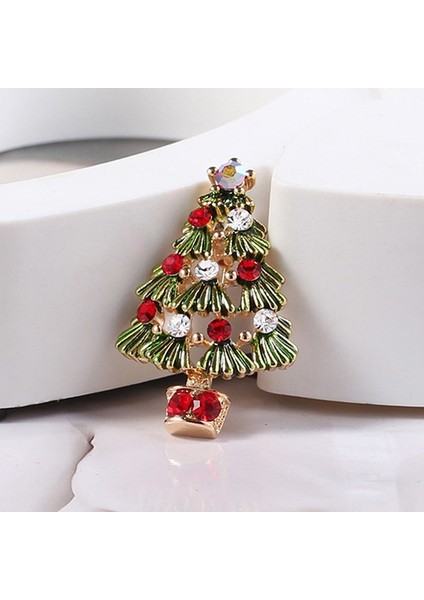 Çok Renkli Stil Kadınlar Için Yaratıcı Alaşım Oyuk Takı Ceket Elbise Parti Aksesuarları Noel Ağacı Broş (Yurt Dışından)