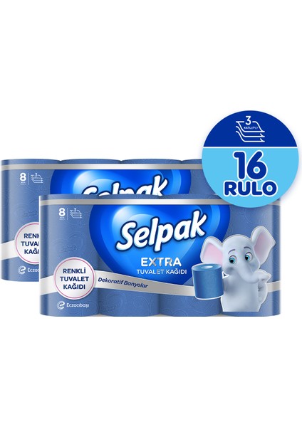 Extra Renkli Tuvalet Kağıdı 16'lı