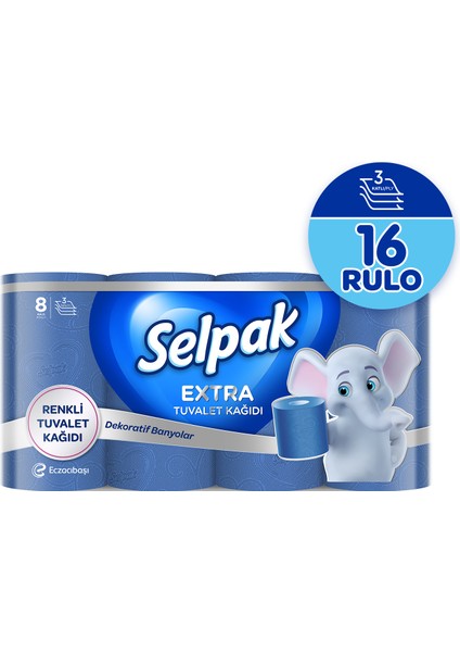 Extra Renkli Tuvalet Kağıdı 16'lı