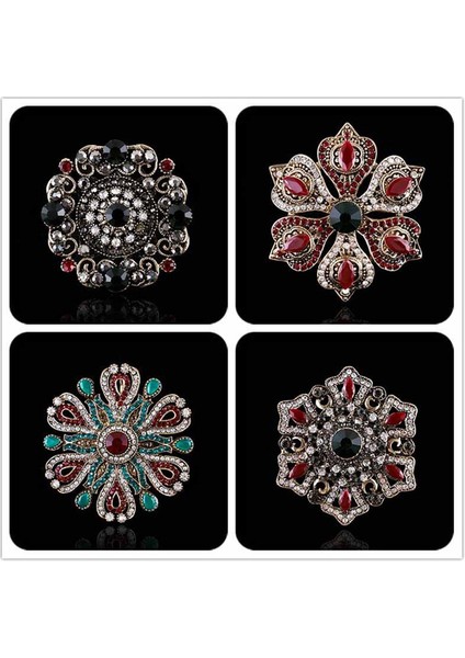 B1 Yılbaşı Moda Barok Taşlı Saray Retro Broş Hollow Rozet Noel Giyim Aksesuarları - Türkiye E-Ticaret (Yurt Dışından)