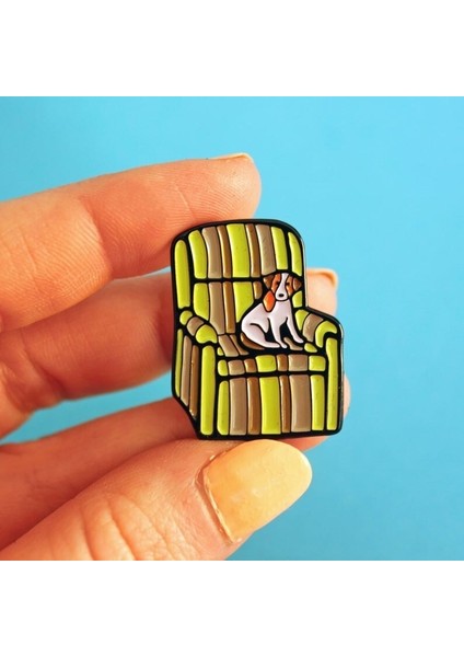 Köpek Koltuk Yaratıcı Pop-Emaye Pin Rozeti Komik Moda Takı (Yurt Dışından)