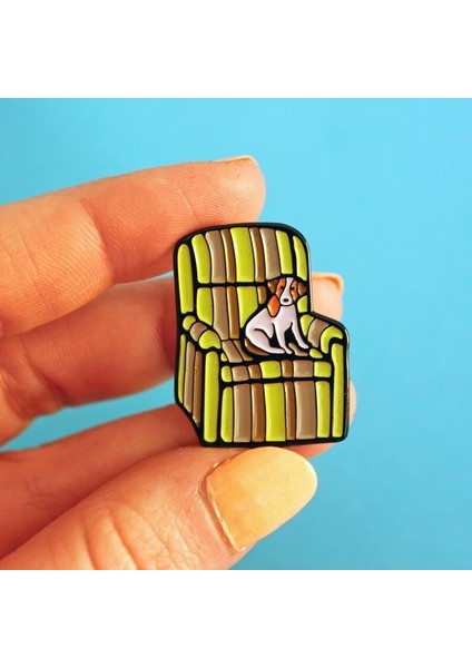 Köpek Koltuk Yaratıcı Pop-Emaye Pin Rozeti Komik Moda Takı (Yurt Dışından)